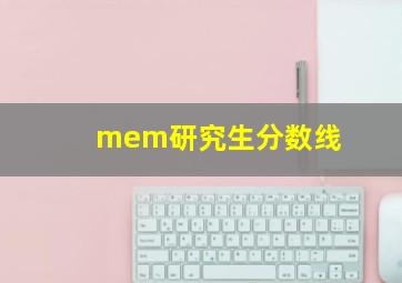 mem研究生分数线