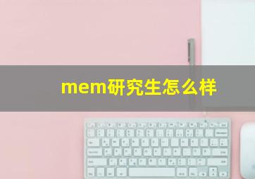 mem研究生怎么样