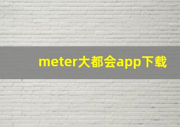 meter大都会app下载