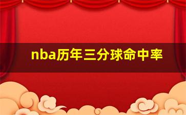 nba历年三分球命中率