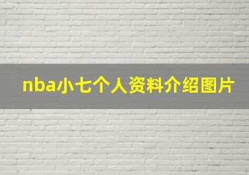 nba小七个人资料介绍图片