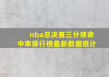 nba总决赛三分球命中率排行榜最新数据统计