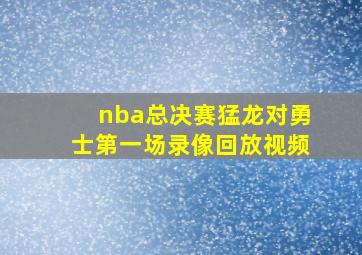 nba总决赛猛龙对勇士第一场录像回放视频