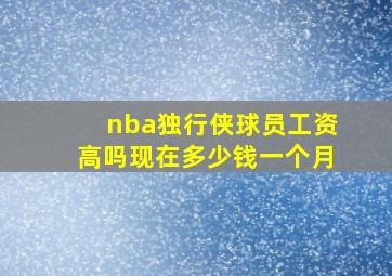 nba独行侠球员工资高吗现在多少钱一个月