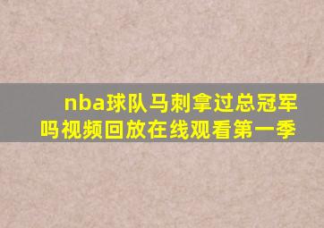 nba球队马刺拿过总冠军吗视频回放在线观看第一季