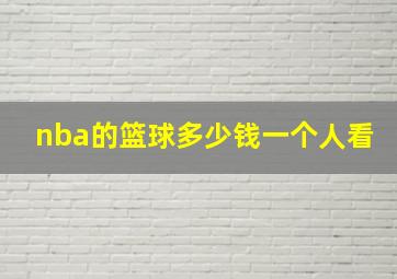 nba的篮球多少钱一个人看