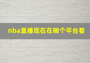 nba直播现在在哪个平台看