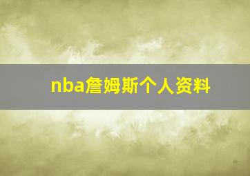 nba詹姆斯个人资料