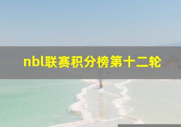 nbl联赛积分榜第十二轮