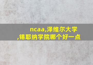 ncaa,泽维尔大学,锡耶纳学院哪个好一点