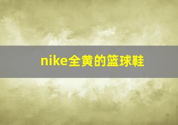 nike全黄的篮球鞋