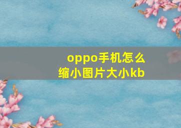 oppo手机怎么缩小图片大小kb