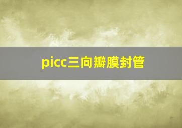 picc三向瓣膜封管