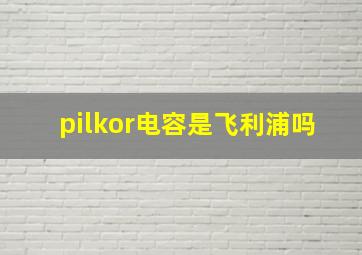 pilkor电容是飞利浦吗