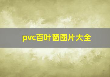 pvc百叶窗图片大全