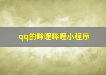 qq的哔哩哔哩小程序