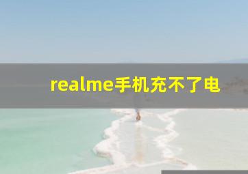 realme手机充不了电