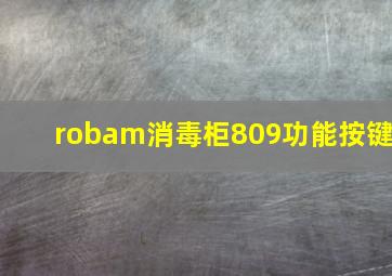 robam消毒柜809功能按键