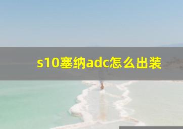 s10塞纳adc怎么出装