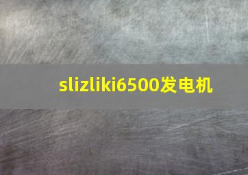 slizliki6500发电机