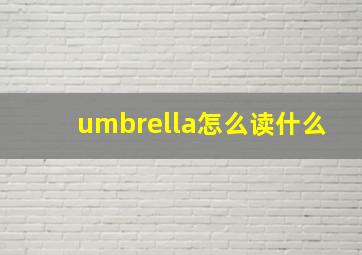 umbrella怎么读什么