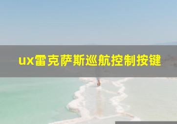 ux雷克萨斯巡航控制按键