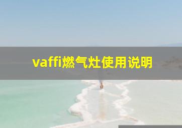 vaffi燃气灶使用说明