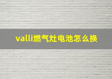 valli燃气灶电池怎么换