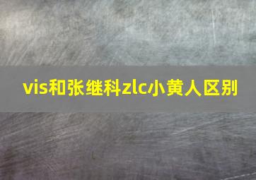 vis和张继科zlc小黄人区别