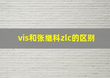 vis和张继科zlc的区别