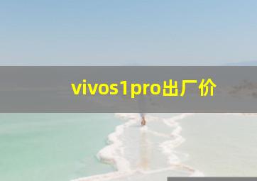 vivos1pro出厂价