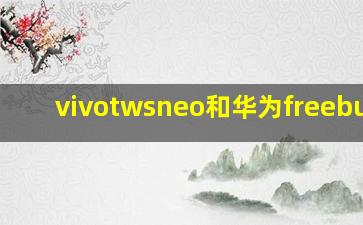 vivotwsneo和华为freebuds3