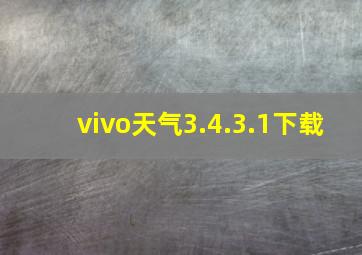 vivo天气3.4.3.1下载