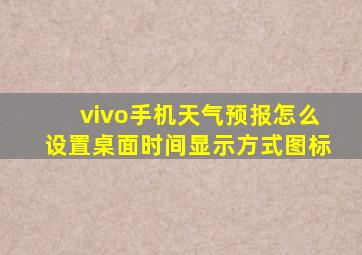 vivo手机天气预报怎么设置桌面时间显示方式图标