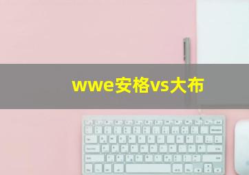 wwe安格vs大布