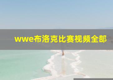 wwe布洛克比赛视频全部