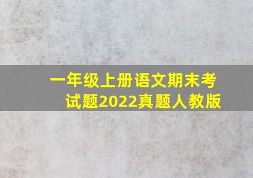 一年级上册语文期末考试题2022真题人教版