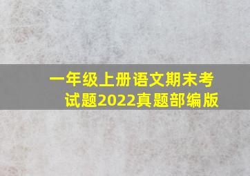 一年级上册语文期末考试题2022真题部编版