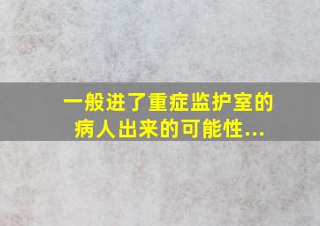 一般进了重症监护室的病人出来的可能性...