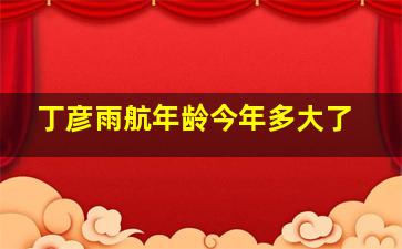 丁彦雨航年龄今年多大了