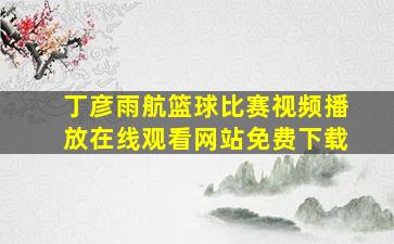 丁彦雨航篮球比赛视频播放在线观看网站免费下载