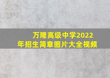 万隆高级中学2022年招生简章图片大全视频