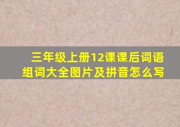 三年级上册12课课后词语组词大全图片及拼音怎么写