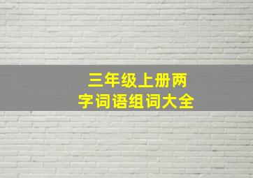 三年级上册两字词语组词大全