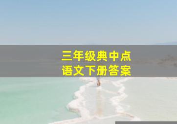 三年级典中点语文下册答案