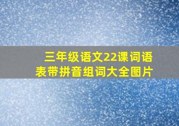 三年级语文22课词语表带拼音组词大全图片