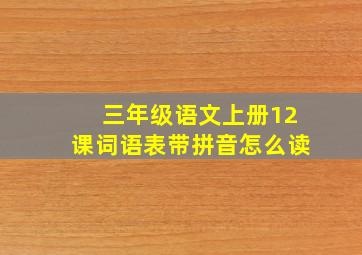 三年级语文上册12课词语表带拼音怎么读