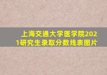 上海交通大学医学院2021研究生录取分数线表图片