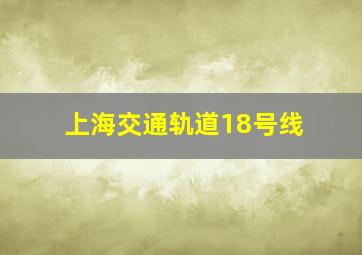 上海交通轨道18号线