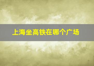 上海坐高铁在哪个广场